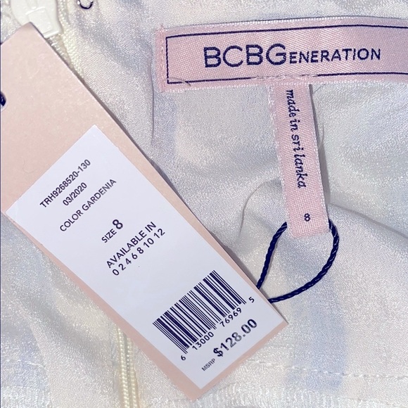 BCBGENERATION Striped Blue and White Jumpsuit Size 8 - Picture 13 of 13